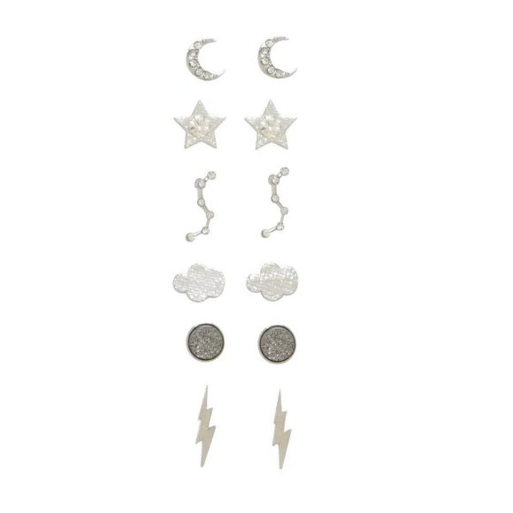 Moon Dreamcatcher Stud Earring 6 Pair Set NWT